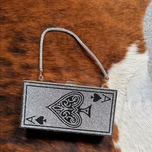 Elegant Black and Silver Clutch Bag